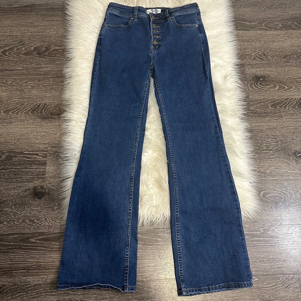 We The Free People Womens Palo Alto Bootcut Jeans Size‎ 29 Denim Button Fly